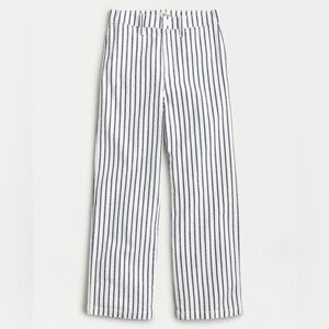 NWT J. CREW Slim Wide Leg Navy Striped Jeans